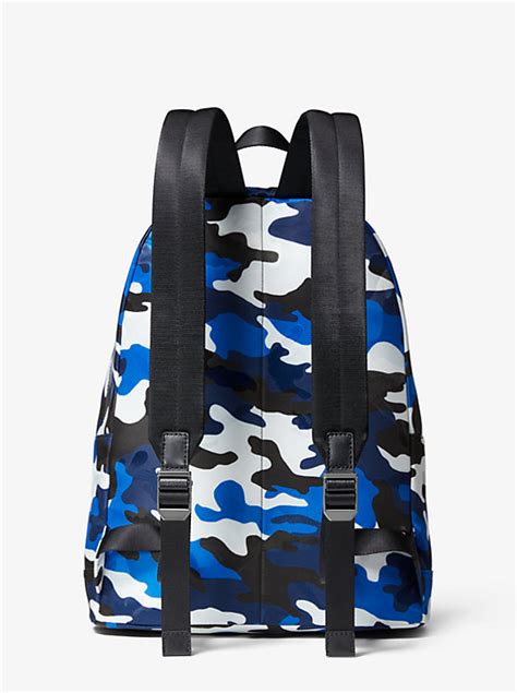 michael kors kent camouflage nylon jacquard backpack